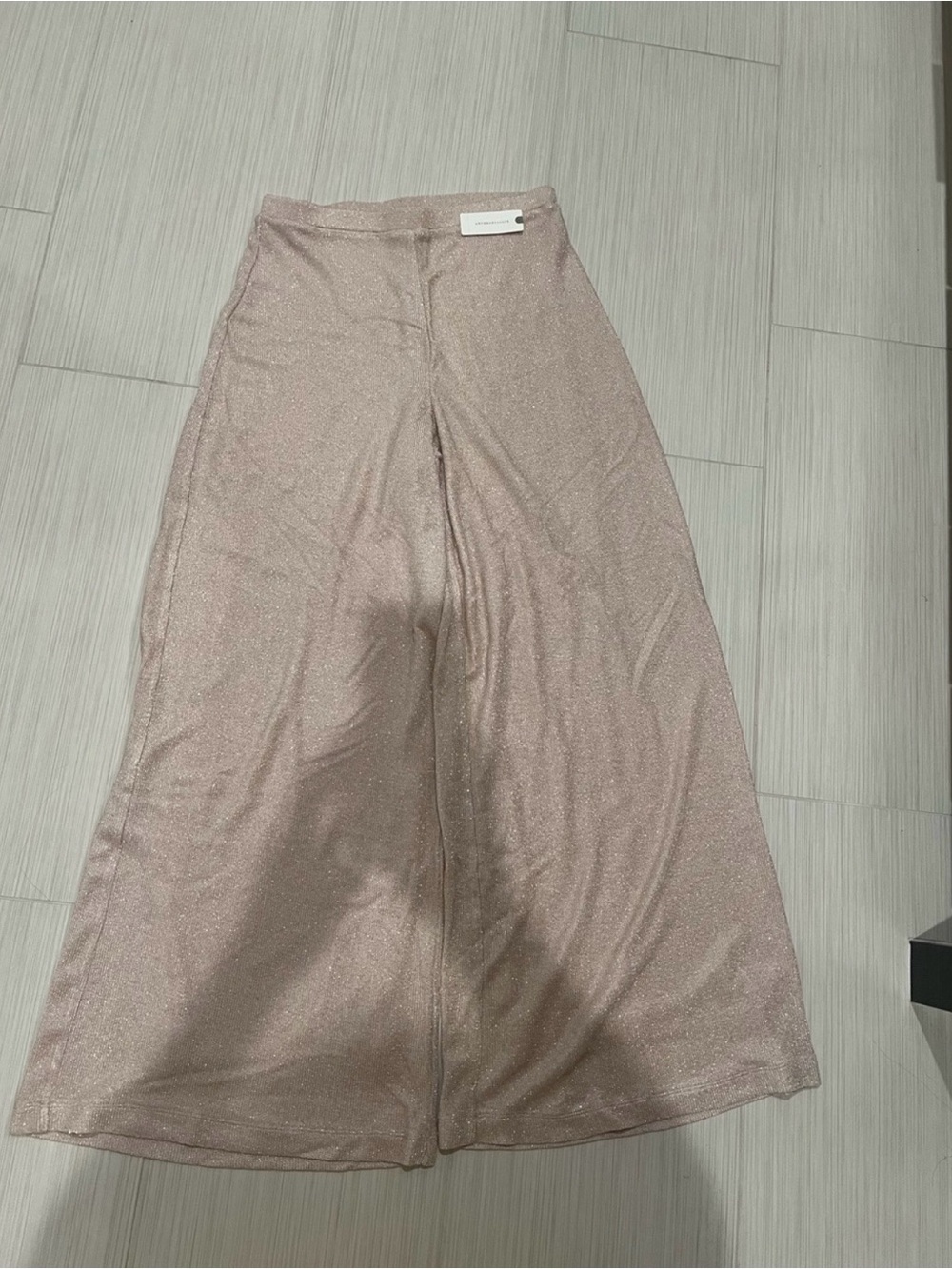 Timeless Anthropologie Wide-Leg Knit Pants in Light Beige - Picture 10 of 13